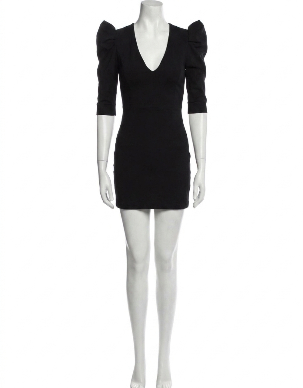 NEW VENTI6 francesca bodycon puff pointe sleeves dress in black